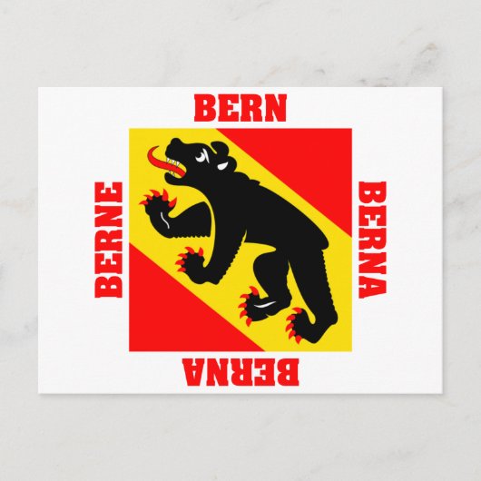 Bern Zwitserland Canton Flag Briefkaart (Voorkant)