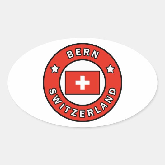 Bern Zwitserland Ovale Sticker (Voorkant)