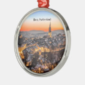 Bern, Zwitserland panoramisch uitzicht Metalen Ornament (Links)