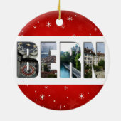 Bern Zwitserland Reisfoto's Kerstmis Keramisch Ornament (Achterkant)