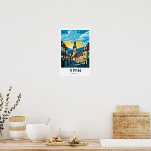 Bern Zwitserland Reisprint Poster (Keuken)