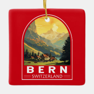 Bern Zwitserland Reizen Kunst Vintage Keramisch Ornament