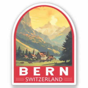Bern Zwitserland Reizen Kunst Vintage Sticker