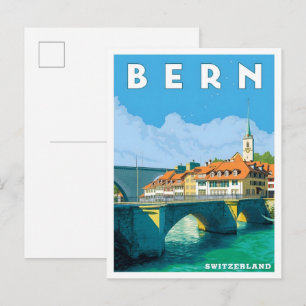 Bern Zwitserland Vintage Reizen Briefkaart