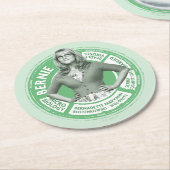 Bernadette Info Graphic Ronde Kartonnen Onderzetter (Gebogen)