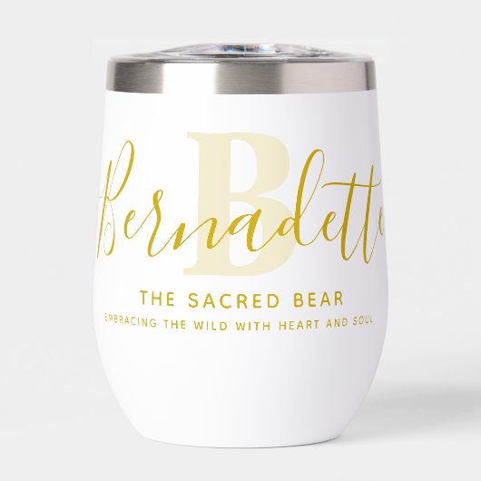 Bernadette name meaning monogram gold yellow (Avant)