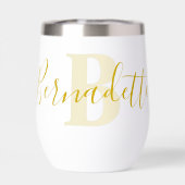 Bernadette name meaning monogram gold yellow (Arrière)