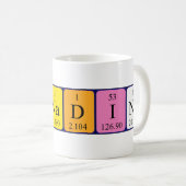 Bernadine nom de table périodique mug (Devant droit)