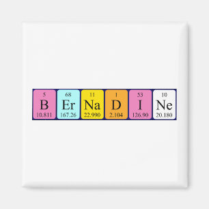 Bernadine periodieke table name magnet magneet
