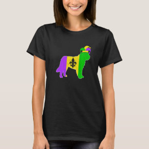 Bernard Dog Mardi Gras Carnivalen Funny Puppy Jest T-shirt