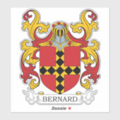 Bernard Family Crest Sticker (Vel)