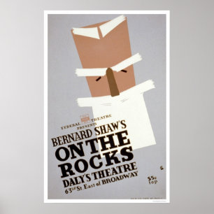 Bernard Shaw op de Rocks 1938 WPA Poster