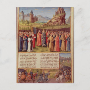 Bernard van Clairvaux die de tweede kruistocht pre Briefkaart