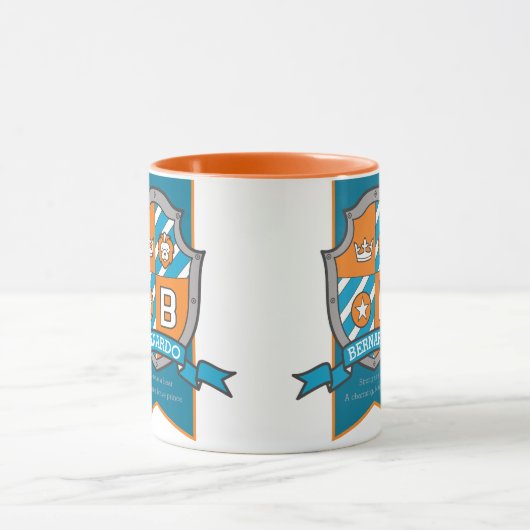 Bernardo letter B crest oranje naam betekent mok (Midden)