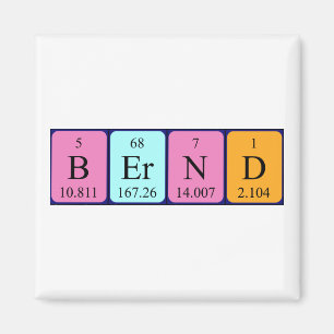 Bernd periodieke table name magnet magneet
