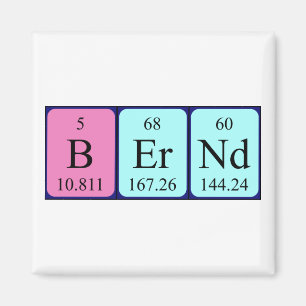 Bernd periodieke table name magnet magneet