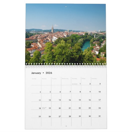 Berne Suisse Calendrier 2026 (Jan 2026)