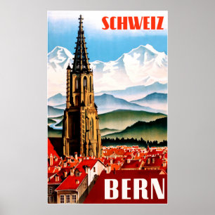 Berne, Suisse, poster de voyage