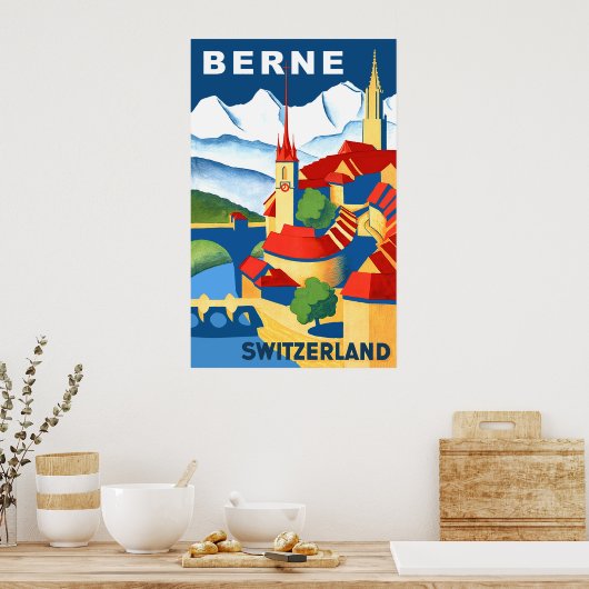 Berne, Suisse poster voyage (Cuisine)