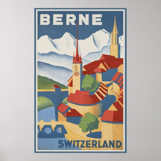 Berne Zwitserland Poster (Voorkant)