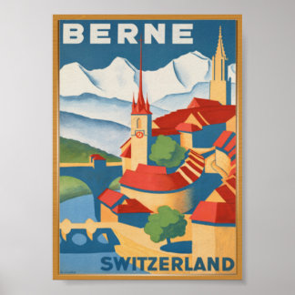 BERNE Zwitserland Vintage Travel Poster