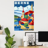 Berne ~ Zwitserland ~ Zwitsers reisposter Poster (Thuiskantoor)