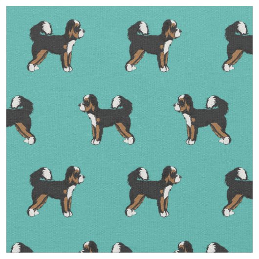 Bernedole hond turquoise stof (Close Up)