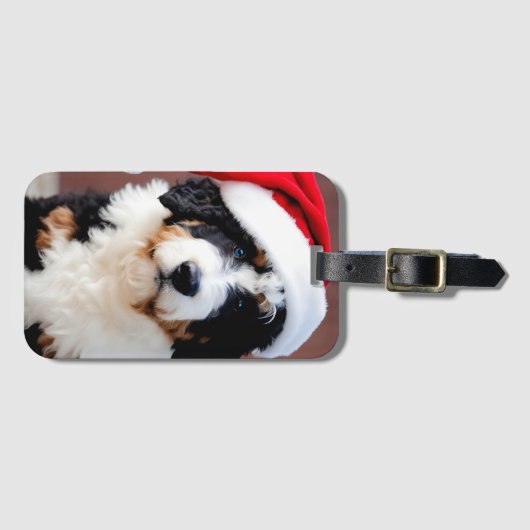 Bernedole Kerstmis Bagagelabel (Voorkant (horizontaal))