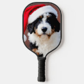 Bernedole Kerstmis Pickleball Paddle (Achterkant)