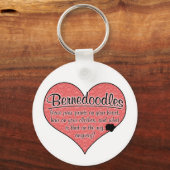 Bernedole Paw Prints Dog Humor Sleutelhanger (Voorkant)