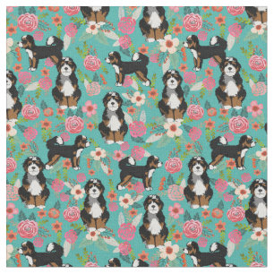 Bernedole vintage florals turquoise stof