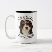 Bernedoodle 2 tone 15oz Mok (Links)