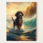 Bernedoodle Beach Surfschilderij  Planner (Achterkant)