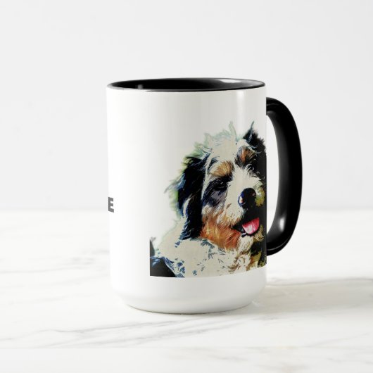 Bernedoodle café Mug (Devant droit)
