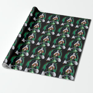 Bernedoodle Dog fiets St. Patrick's Day Cadeaupapier