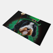 Bernedoodle Dog fiets St. Patrick's Day Deurmat (Schuin)