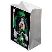 Bernedoodle Dog fiets St. Patrick's Day Medium Cadeauzakje (Achterkant Gekanteld)
