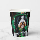 Bernedoodle Dog fiets St. Patrick's Day Papieren Bekers (Achterkant)