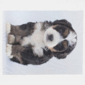 Bernedoodle Fleece Blanket (Voorkant (Horizontaal))