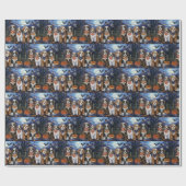Bernedoodle Halloween Spooky Cadeaupapier (Vlak)