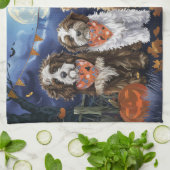 Bernedoodle Halloween Spooky Theedoek (Gevouwen)