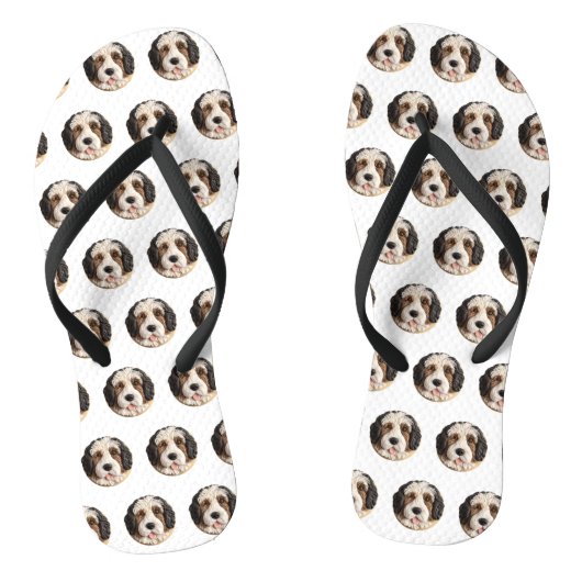 Bernedoodle Hond 3D geïnspireerd Teenslippers (Voetbed)