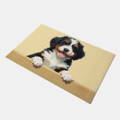 Bernedoodle Hond deurmat Kunst (Schuin)