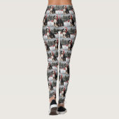 Bernedoodle Hond in Sneeuw Kerstmis Leggings (Achterkant)