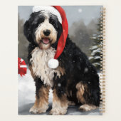 Bernedoodle Hond in Sneeuw Kerstmis Planner (Achterkant)