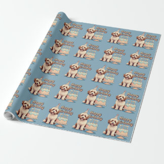 Bernedoodle Hond Kleurrijk Cadeaupapier