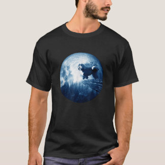 Bernedoodle Hond Maan Hond Mama Papa Vrouwen Manne T-shirt