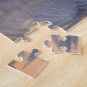 Bernedoodle Hond Rijden Motorfiets Kerstmis Legpuzzel (Zijkant)