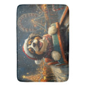 Bernedoodle Hond Roller Coaster Kerstmis Badmat (Voorkant Verticaal)