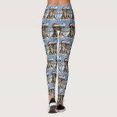 Bernedoodle Hond Winter Wonderland Kerstmis Leggings (Achterkant)